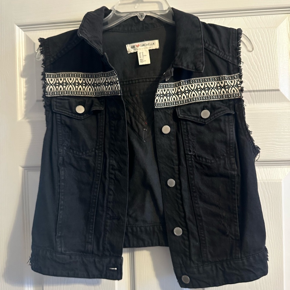 H&M Black Coachella Collection Vest